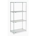 Nexel Poly-Z-Brite 5 Tier Wire Shelving Starter Unit, 42W x 18D x 86H 18428Z5